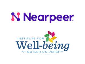 Nearpeer & The Institute for Well-being at Butler University logos
